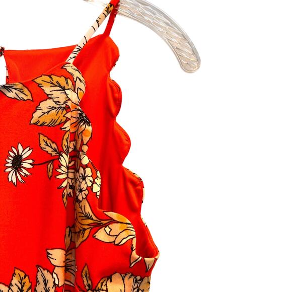 The General Good Scalloped Floral Sleeveless Dress Women's Size M - Picture 6 of 8